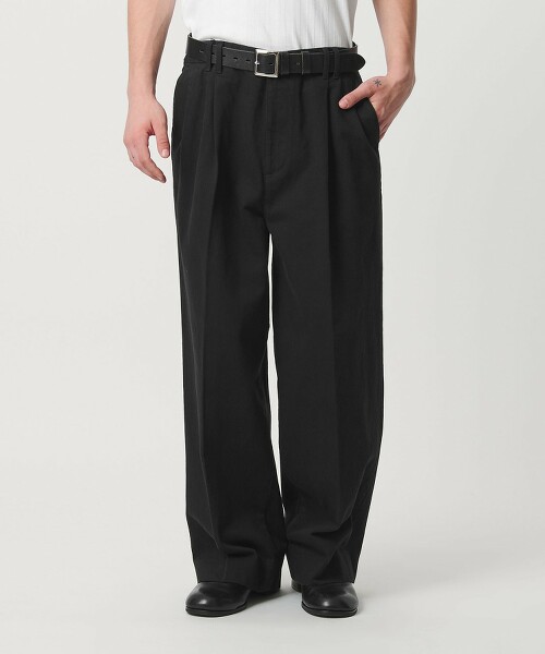 ＜monkey time＞2摺寬版直筒牛仔褲