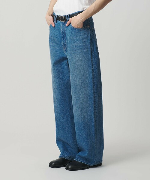 ＜monkey time＞棉粒牛仔寬褲