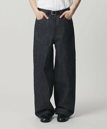 ＜monkey time＞硬挺棉粒牛仔寬褲