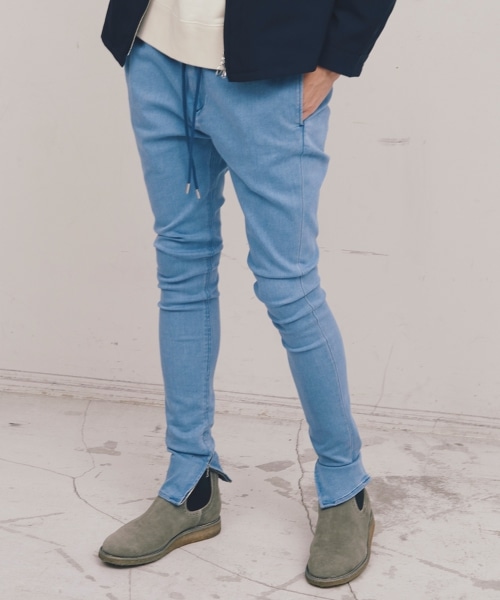 <monkey time> ST DENIM ZIP JGGS/丹寧牛仔褲
