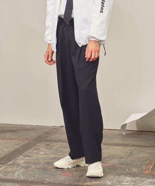 <monkey time> TW TWILL WIDE 2P PANTS/寬褲