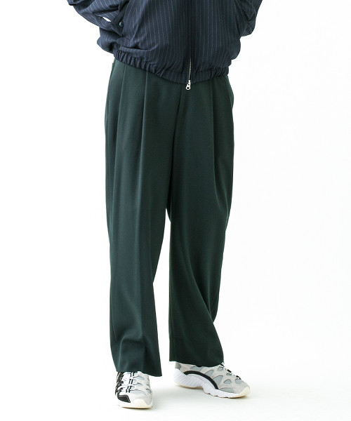 <monkey time> TW TWILL WIDE 2P PANTS/寬褲