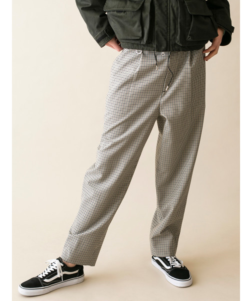 <monkey time> TW CHECK WIDE 1P PANTS/寬褲