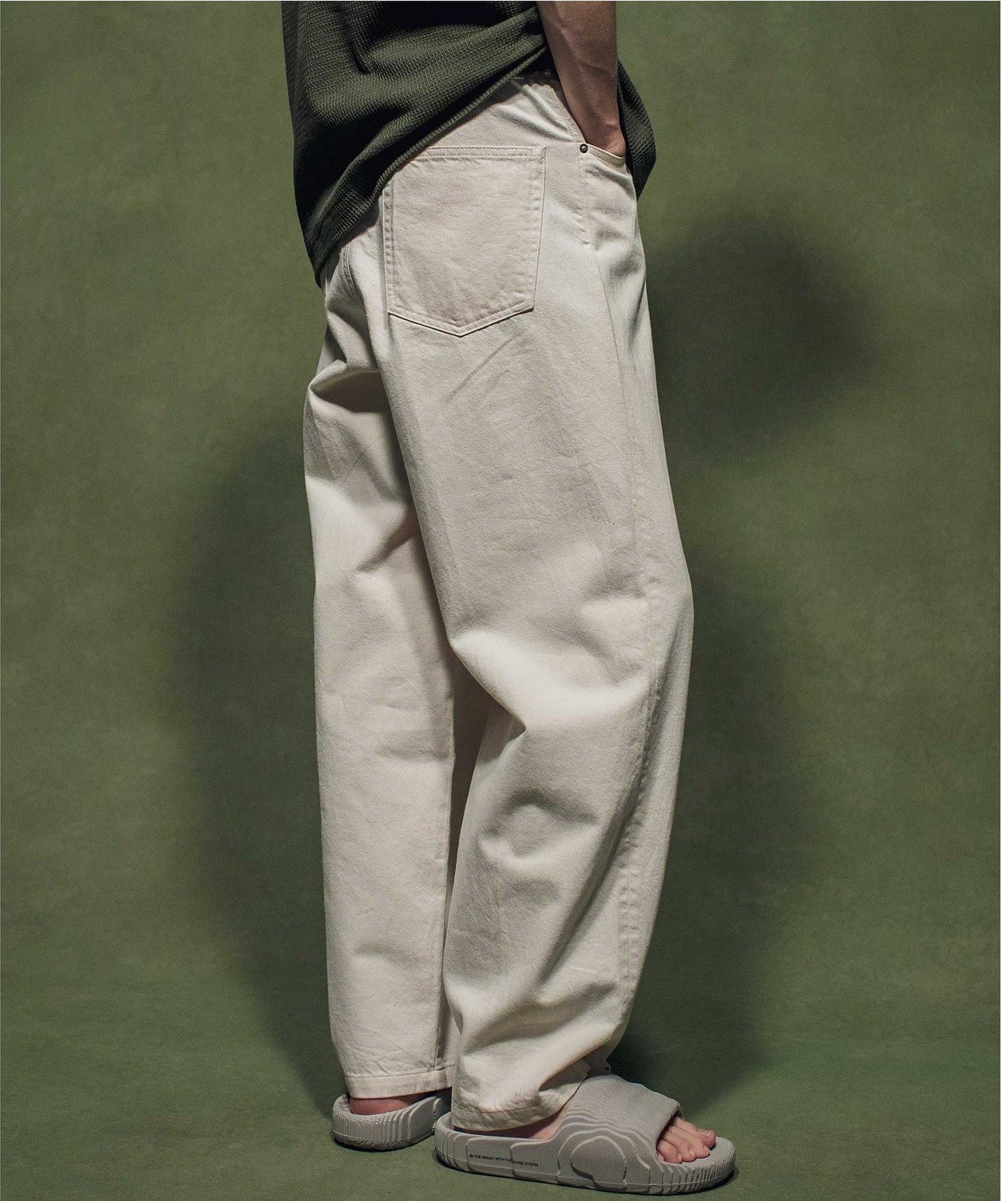 格安正規店】 ＜monkey time＞ NATURAL DENIM 1P WIDE PANTS/デニム