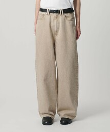 ＜monkey time＞後染牛仔寬褲