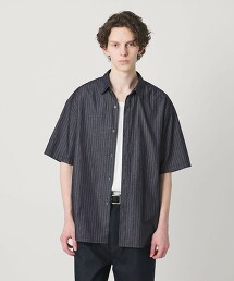 ＜monkey time＞4oz條紋牛仔襯衫
