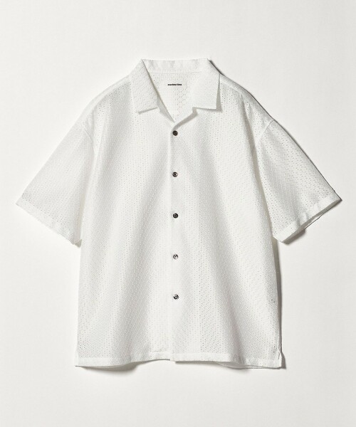 ＜monkey time＞鳥眼拉舍爾開領襯衫