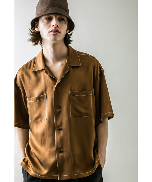 <monkey time> RYN TWILL OPEN SHIRT stich/襯衫
