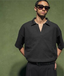 ＜monkey time＞ TC RASCHEL V NECK PL/POLO衫