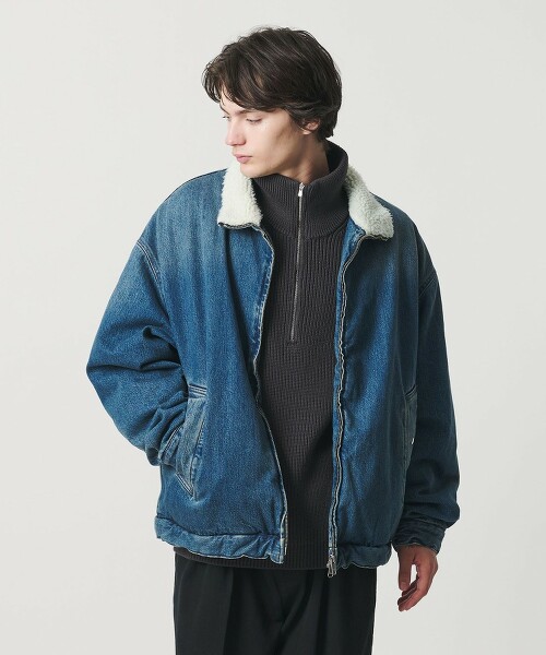 <monkey time>毛絨刷毛牛仔外套