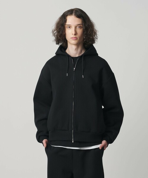 ＜monkey time＞貼合雙拉鍊連帽上衣