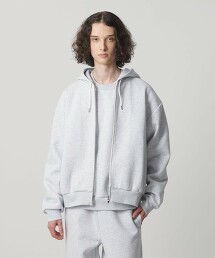 ＜monkey time＞貼合雙拉鍊連帽上衣