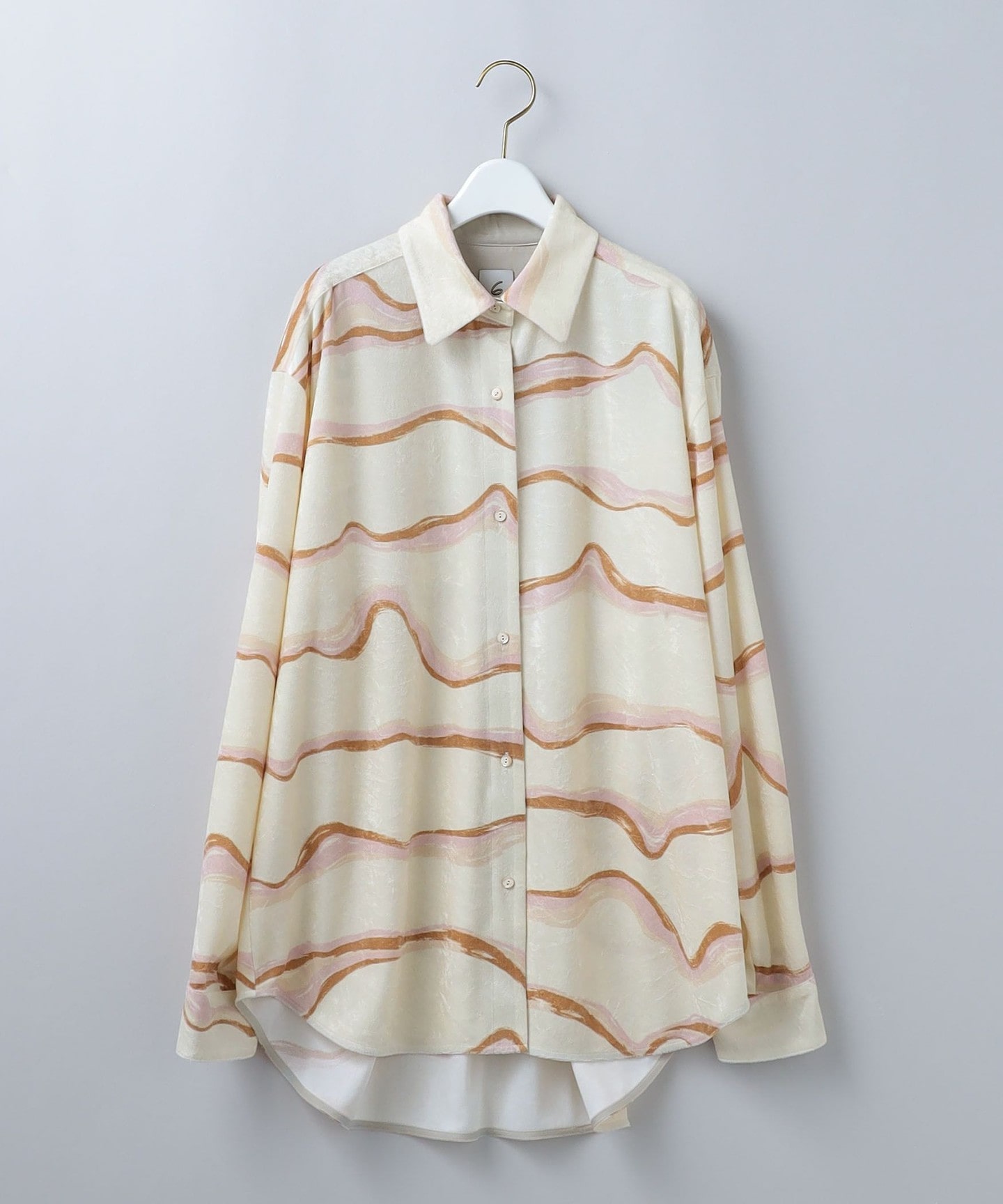 6(ROKU)＞VELOUR PRINT SHIRT/襯衫日本製｜outlet BEAUTY