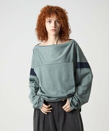 ＜6(ROKU)＞棉嫘縈足球落肩上衣 日本製