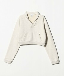 ＜6(ROKU)＞棉毛圈布開襟領上衣 日本製