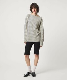 ＜6(ROKU)＞棉橫條紋船領上衣 日本製