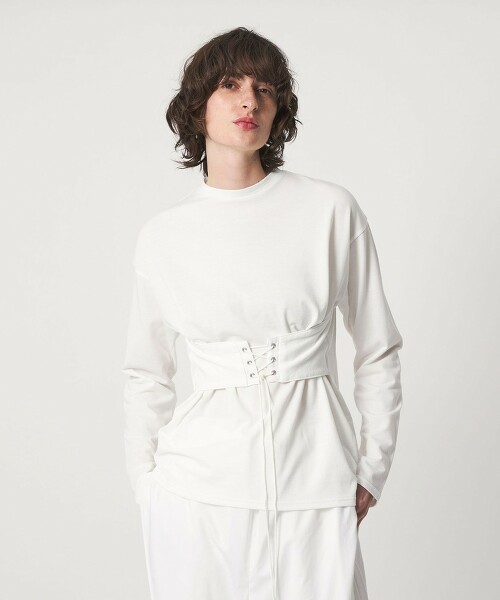 ＜6(ROKU)＞束腹馬甲長袖上衣 日本製