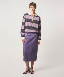＜6(ROKU)＞棉寬鬆橫條紋襯衫