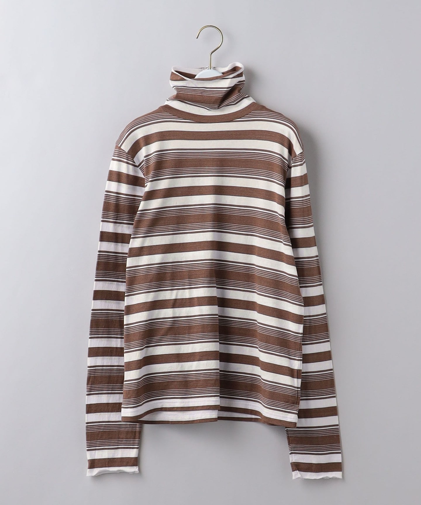 6(ROKU) PRINT TURTLE NECK PULLOVER-