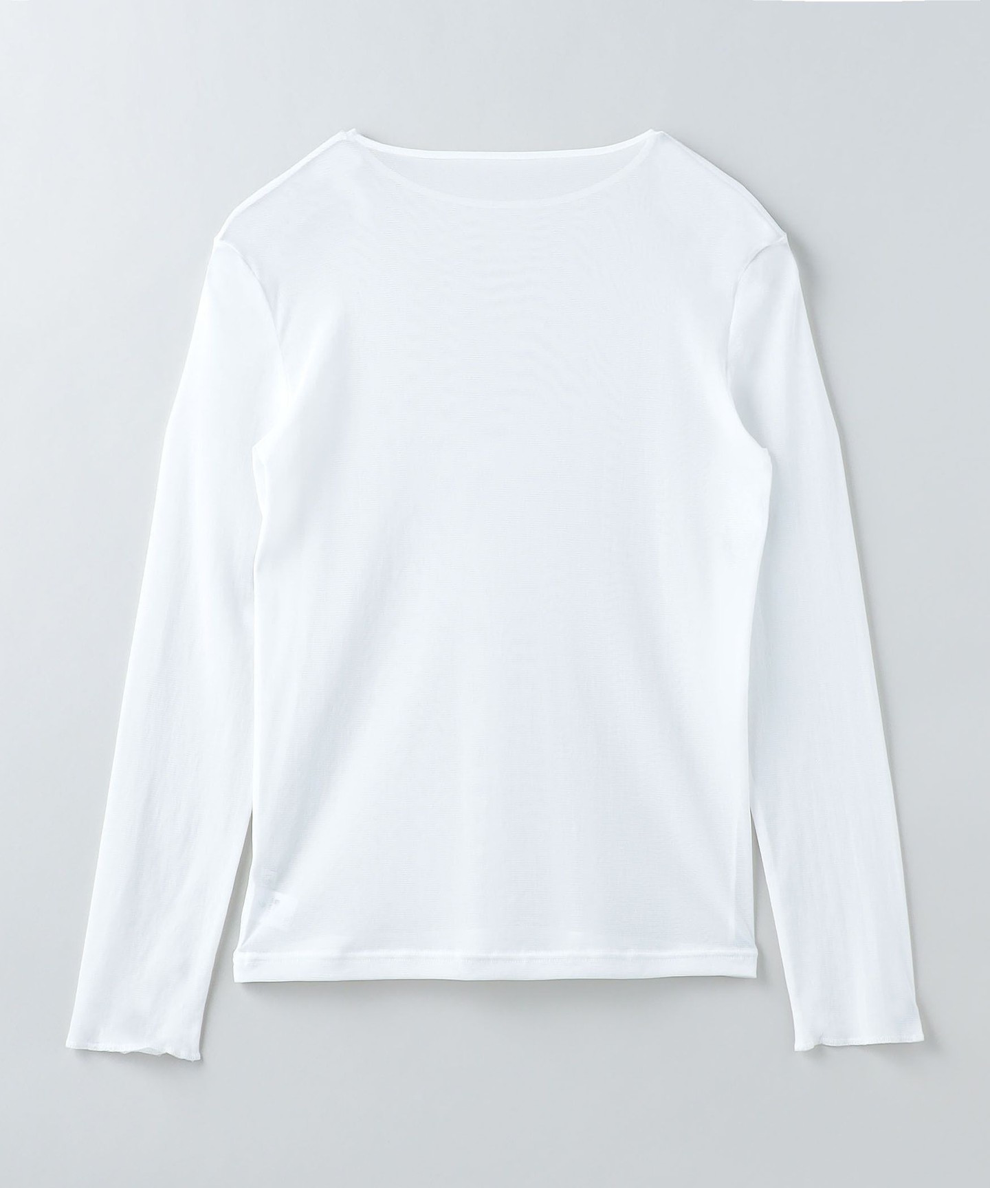 6(ROKU) > Nylon Tulle Crew Neck Pullover Black