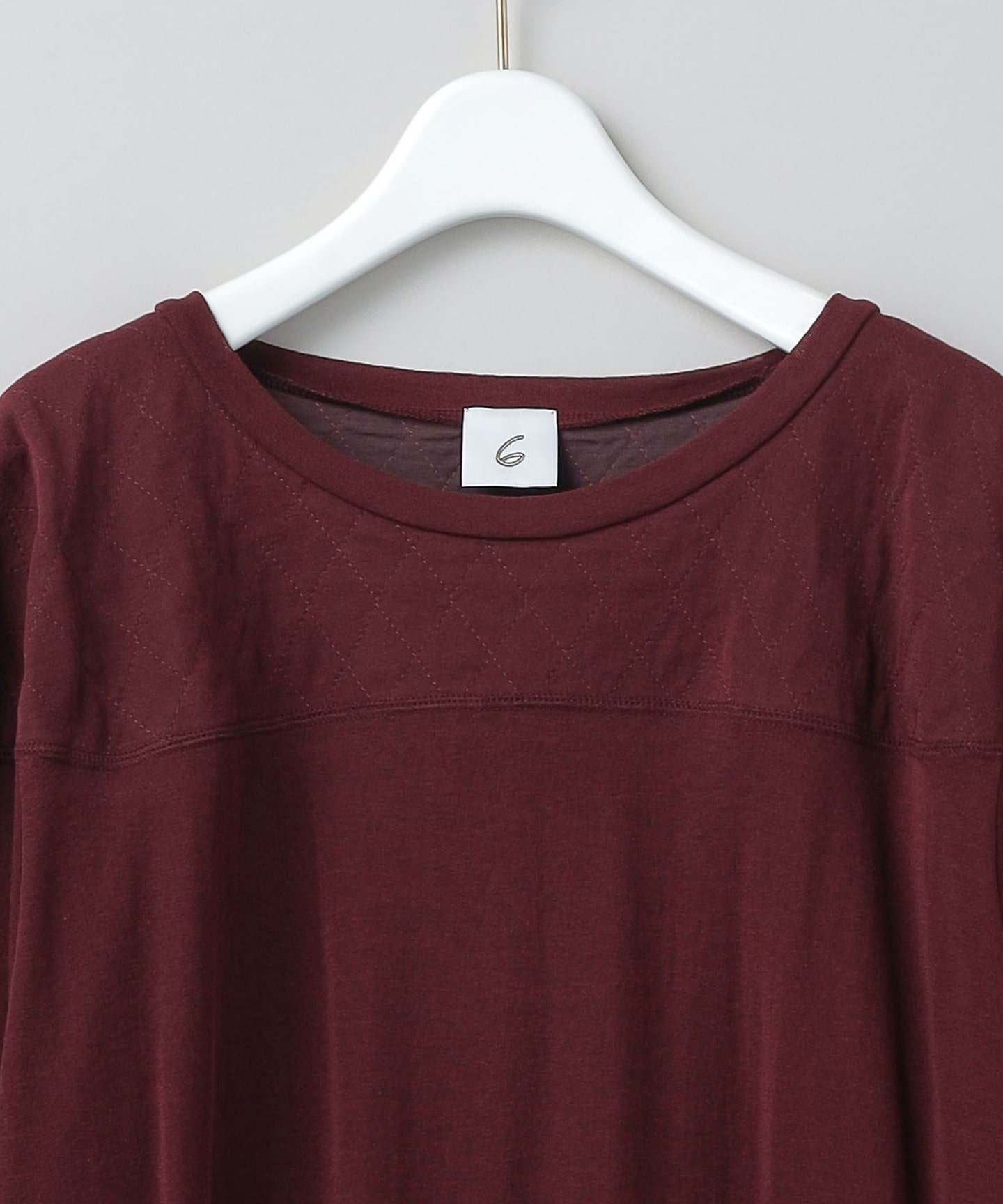 6(ROKU)＞COTTON NYLON × QUILTED FOOT BALL T‐SHIRT/T恤日本製OUTLET