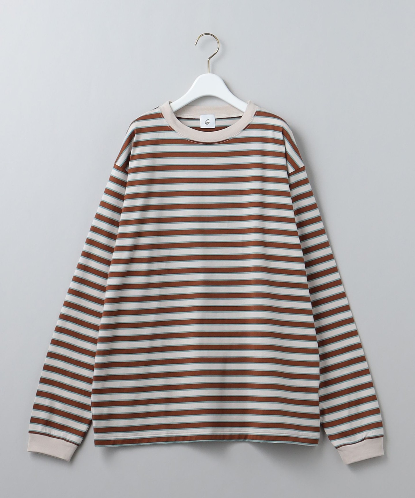 6(ROKU)＞COTTON BORDER LONG SLEEVE T-SHIRT/T恤日本製｜6｜UNITED 