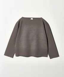 ＜6(ROKU)＞混羊毛平滑肩線針織衫