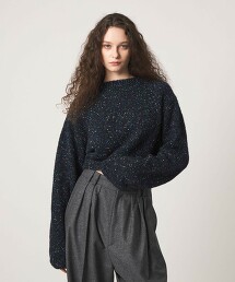 ＜6(ROKU)＞羊毛羊駝毛粗節針織上衣