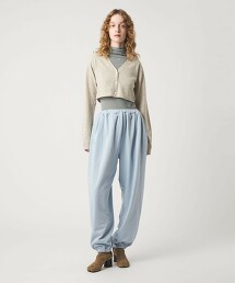 ＜6(ROKU)＞棉毛圈布抓皺長褲 日本製