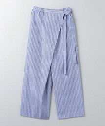 ＜6(ROKU)＞棉質條紋長褲 日本製