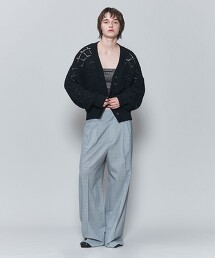 ＜6(ROKU)＞輕薄素材打摺長褲 日本製