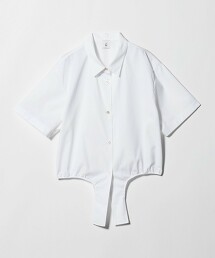 ＜6(ROKU)＞棉綁結短袖襯衫 日本製