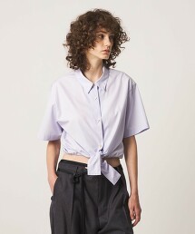 ＜6(ROKU)＞棉綁結短袖襯衫 日本製
