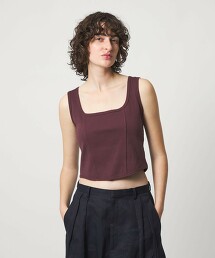 ＜6(ROKU)＞棉短版坦克背心 日本製