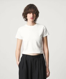 ＜6(ROKU)＞棉彈性針織T恤 日本製