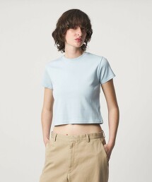 ＜6(ROKU)＞棉彈性針織T恤 日本製