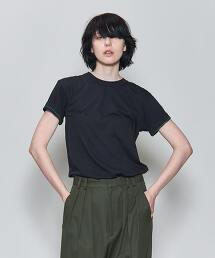 ＜6(ROKU)＞棉喀什米爾羊毛簡約T恤 日本製