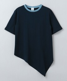 ＜6(ROKU)＞棉質扭結滾邊T恤 日本製