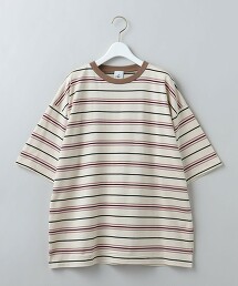 ＜6(ROKU)＞COTTON MULTI BORDER T-SHIRT 2022SS/T恤 日本製