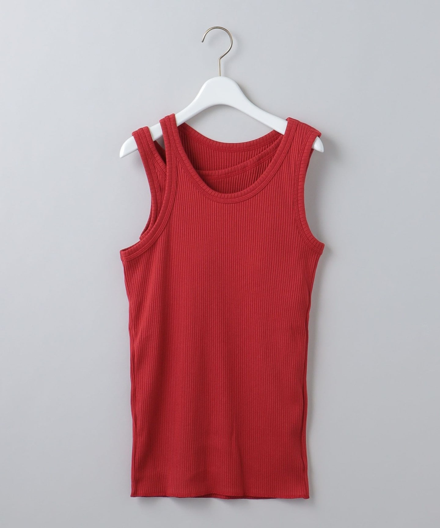 6(ROKU)＞COTTON RIB ASYMMETRY TANK TOP/T恤日本製｜outlet BEAUTY