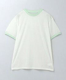 ＜6(ROKU)＞棉尼龍條紋領T恤 日本製