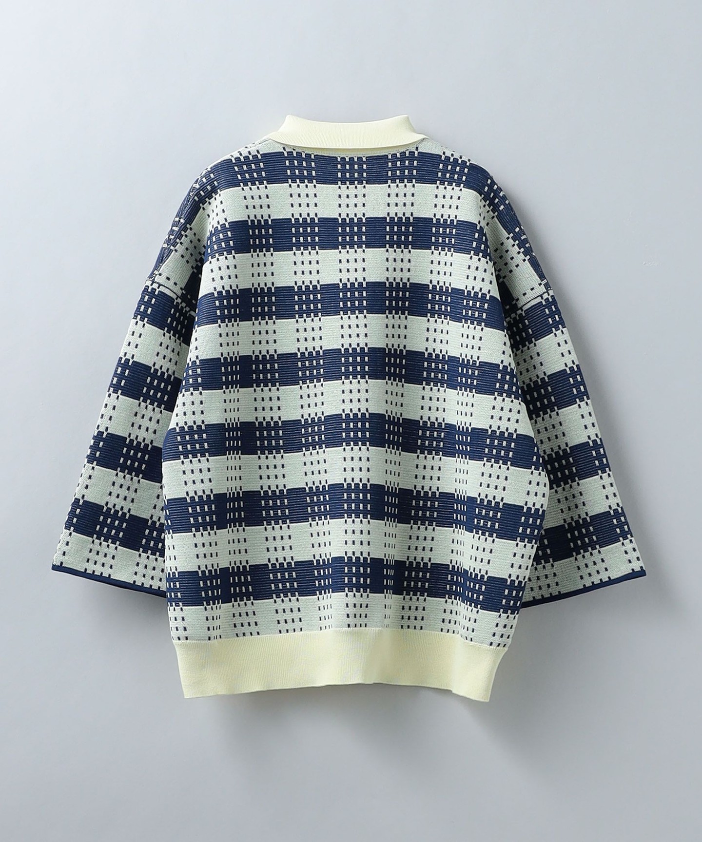 6(ROKU)＞BORDER COLLOR KNIT PULLOVER/POLO衫｜6｜UNITED ARROWS LTD