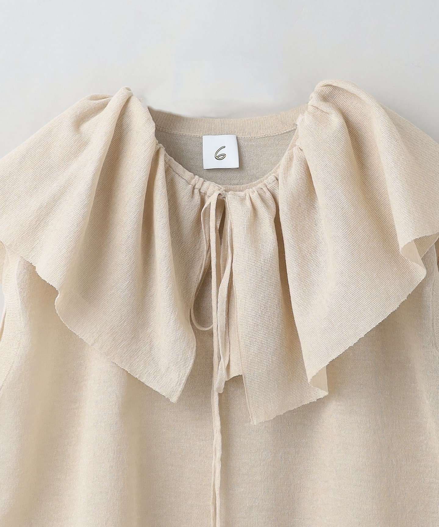 ６(ROKU)＞FRILL NO SLEEVE TOP-