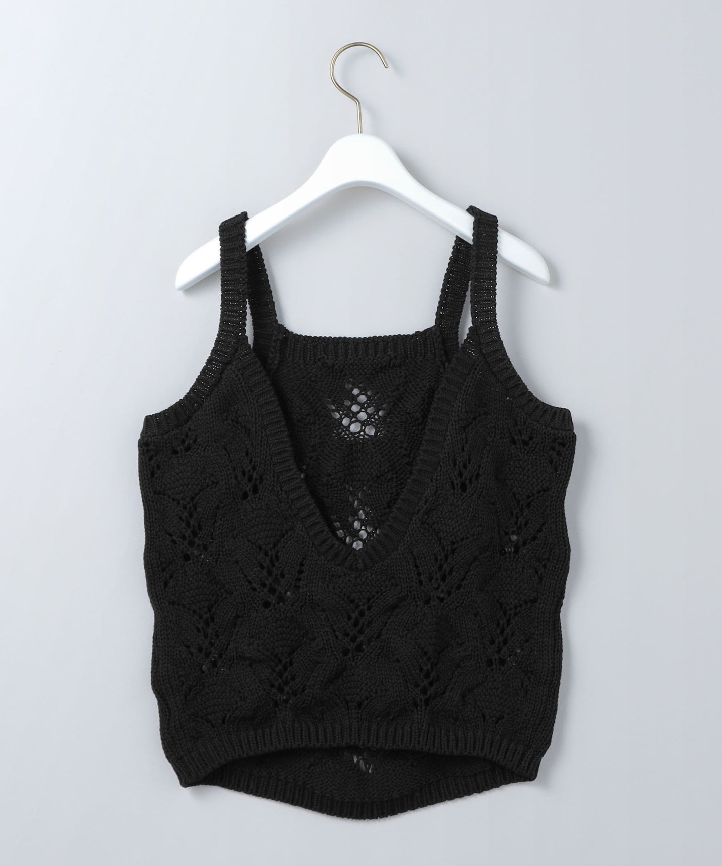 6(ROKU)＞LILY YARN SUKASHI KNIT CAMISOLE/吊帶衫日本製