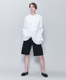 ＜6(ROKU)＞COTTON NYLON MILANO RIB SHORT PANTS/褲子 日本製