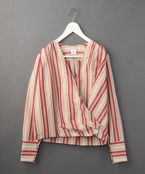 <6(ROKU)>STRIPE CACHE COEUR SHIRTS/襯衫