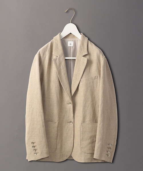 <6(ROKU)>LINEN 2B JACKET/西裝外套