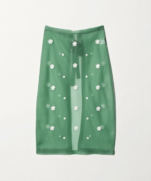 ＜6(ROKU)＞透膚刺繡長裙