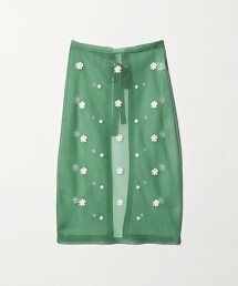 ＜6(ROKU)＞透膚刺繡長裙