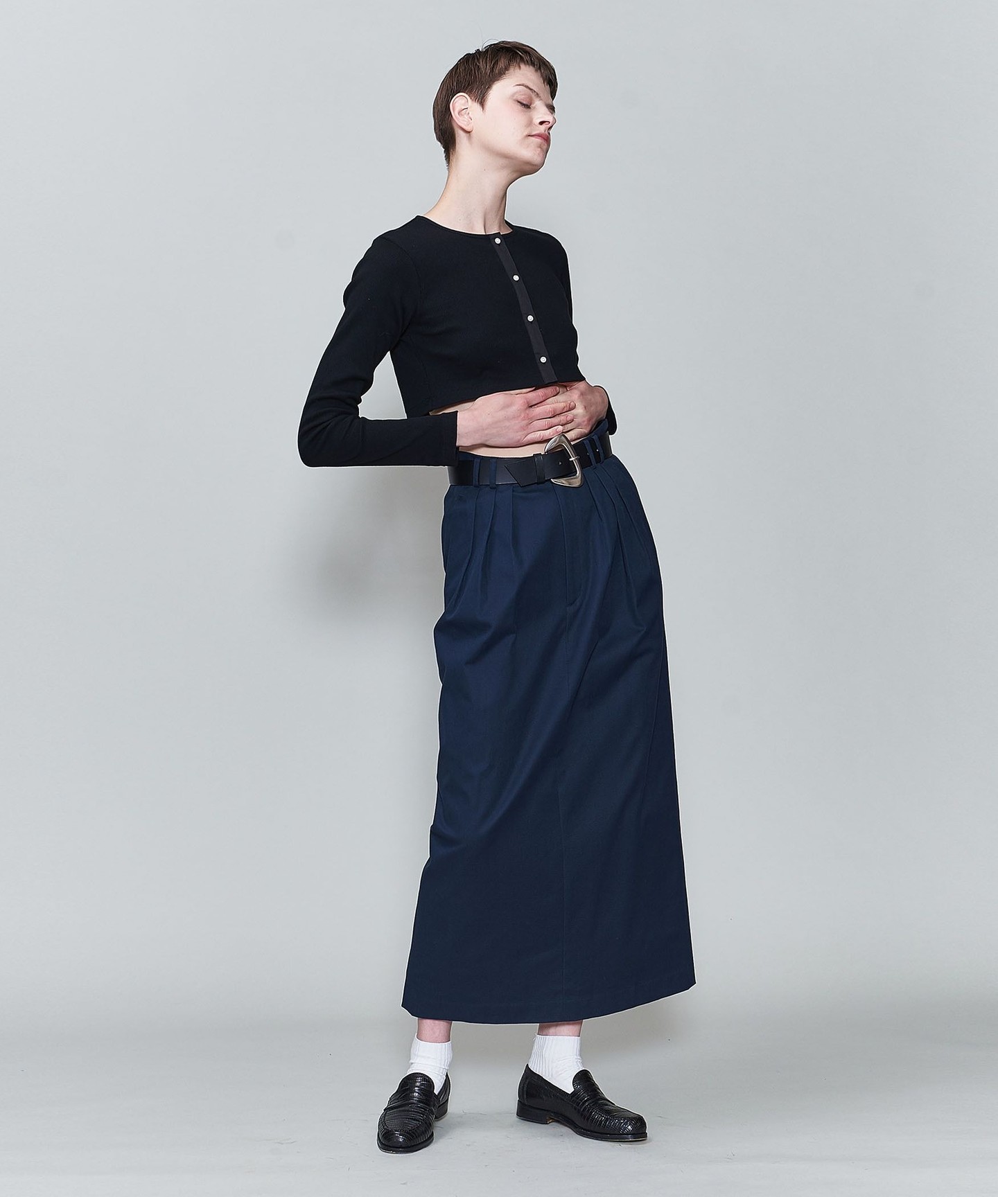 6(ROKU)＞TUCK MAXI SKIRT/裙子日本製｜6｜UNITED ARROWS LTD. 官方